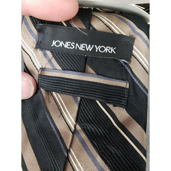 Jones New York 100% Imported Silk Striped Men's NWT Tie - Picture 5 of 9